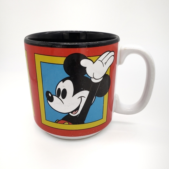 Vtg Faces of Mickey Mouse Disney Coffee Cup Mug - Picture 1 of 9